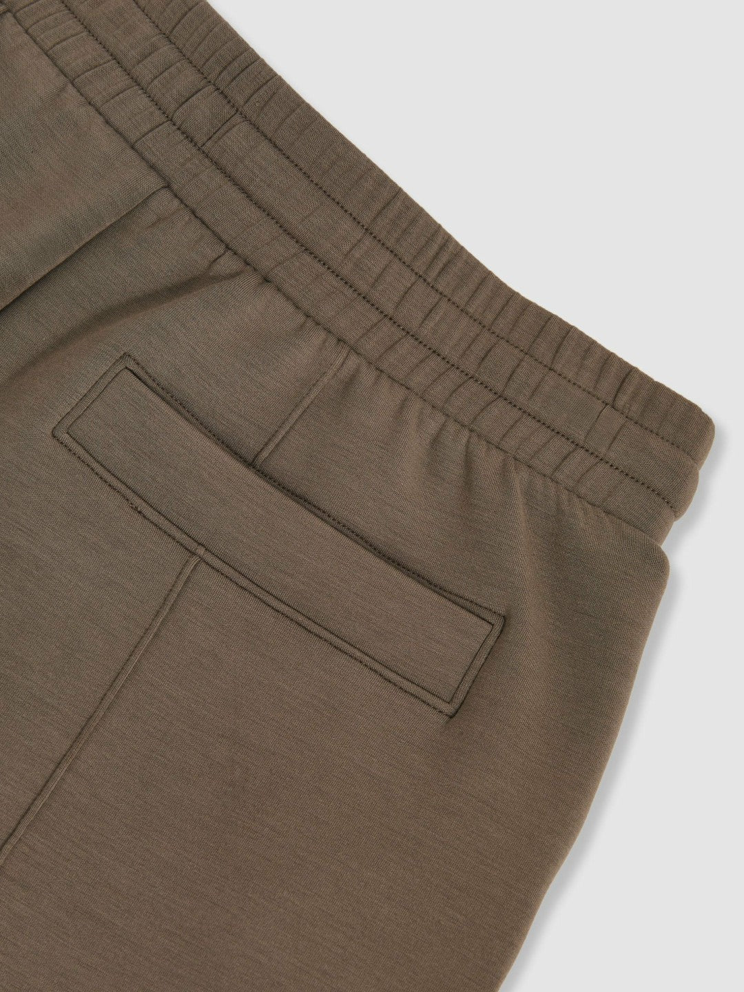 Reiss Petite Modal-Blend Interlock Wide-Leg Joggers in Khaki Green