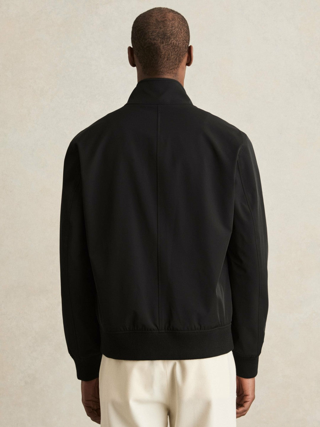 Reiss Funnel-Neck Technical Jacket in Black