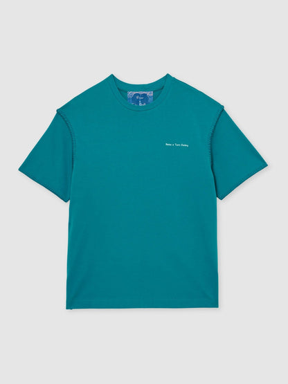 Reiss | Tom Daley Graphic-Print T-Shirt in Teal Green