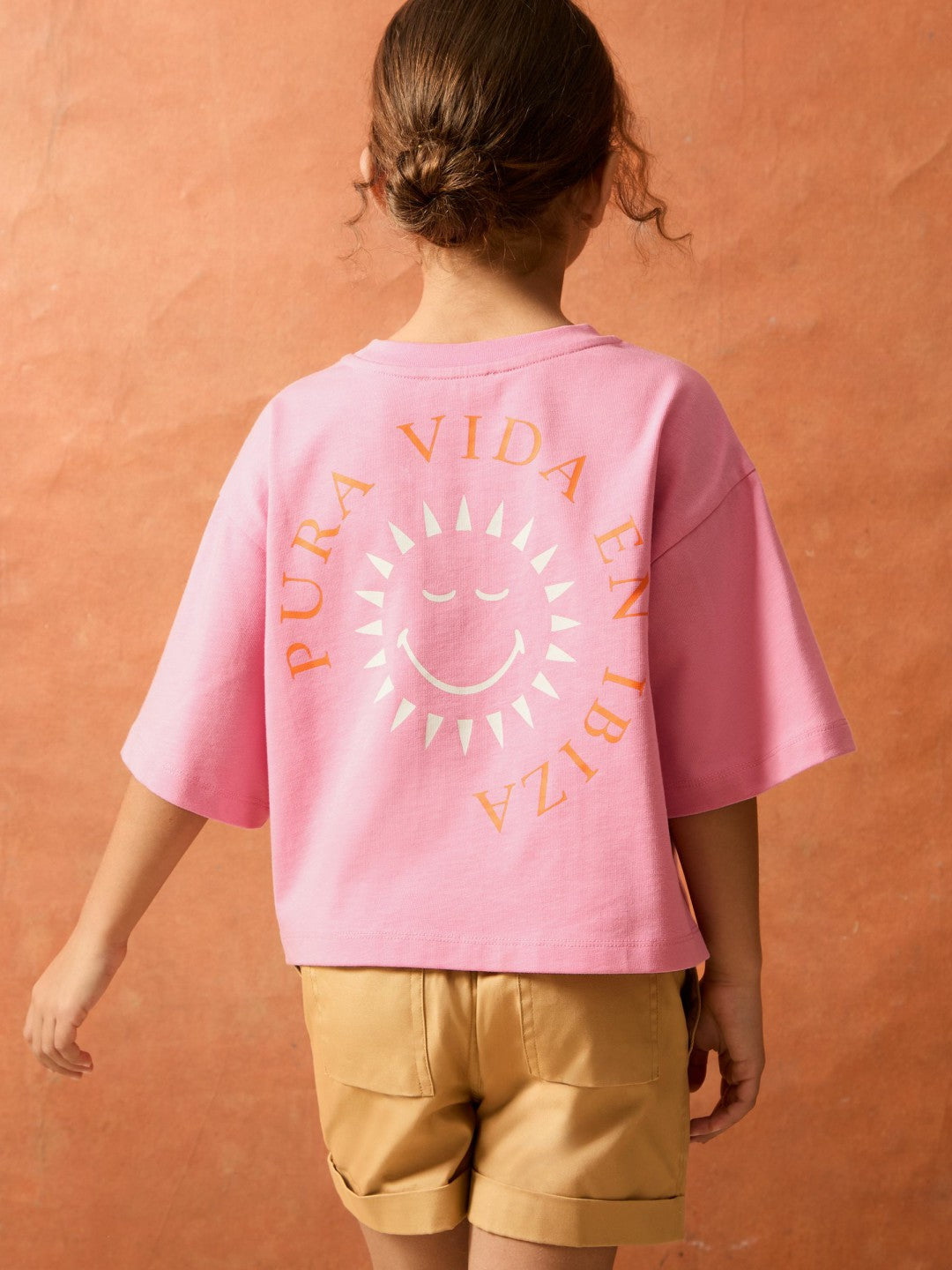 Reiss 13-14 yrs SmileyWorld | Sun-Print T-Shirt in Pink