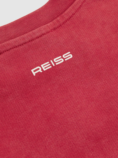 Reiss 3-9 yrs Superman Cotton Logo Sweatshirt in Red