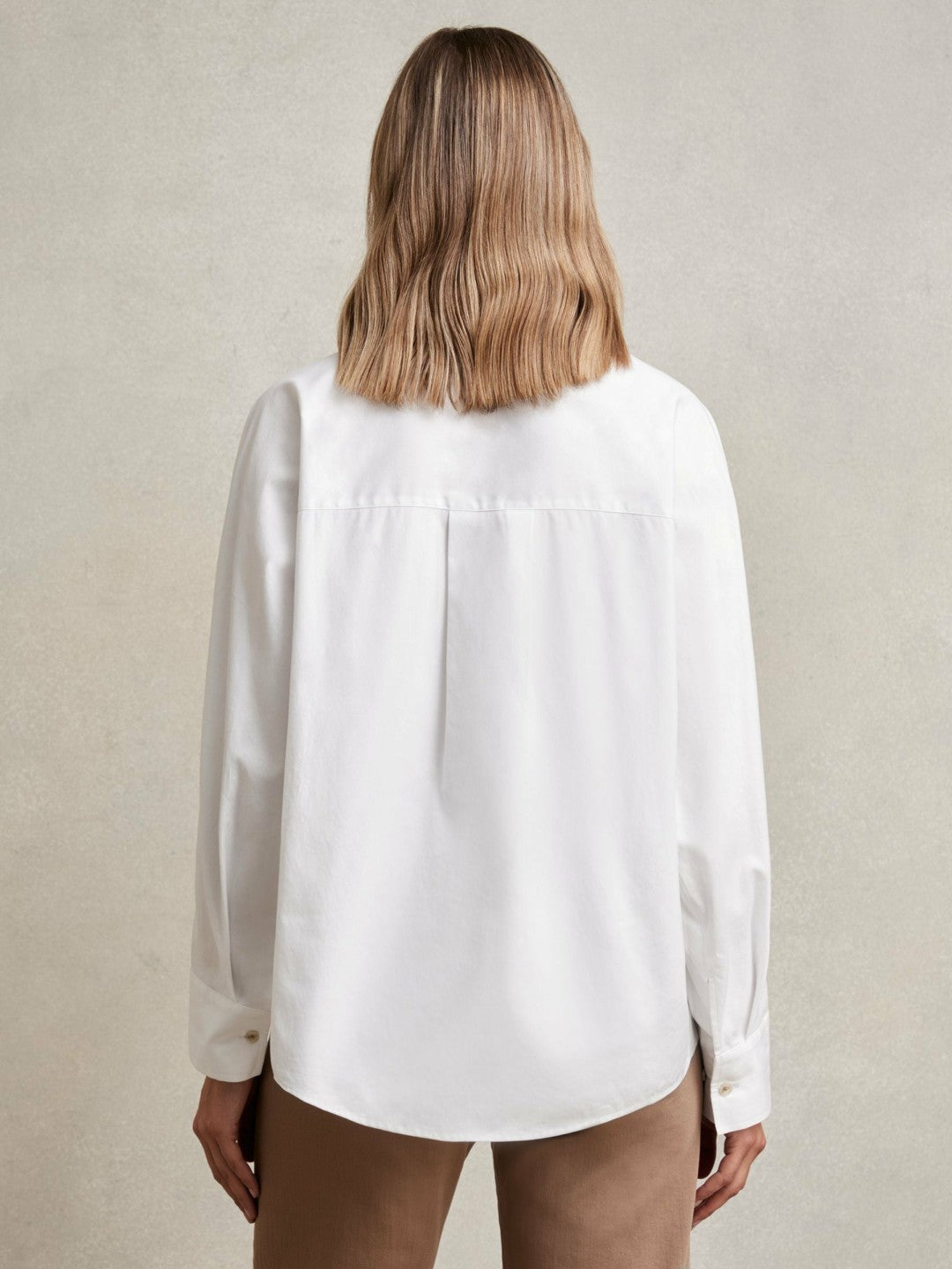 Reiss Cotton Button Through Oxford Shirt in White