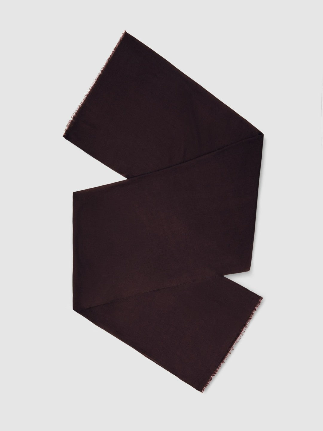 Reiss Wool-Cashmere Lightweight Scarf in Burgundy