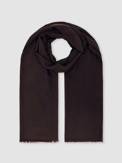 Reiss Wool-Cashmere Lightweight Scarf in Burgundy
