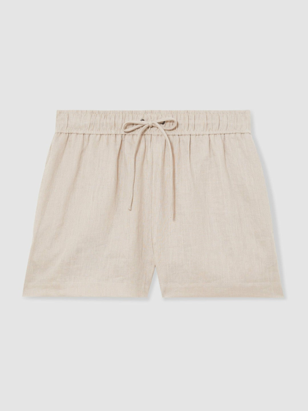 Reiss Linen-Blend Drawstring Shorts in Neutral