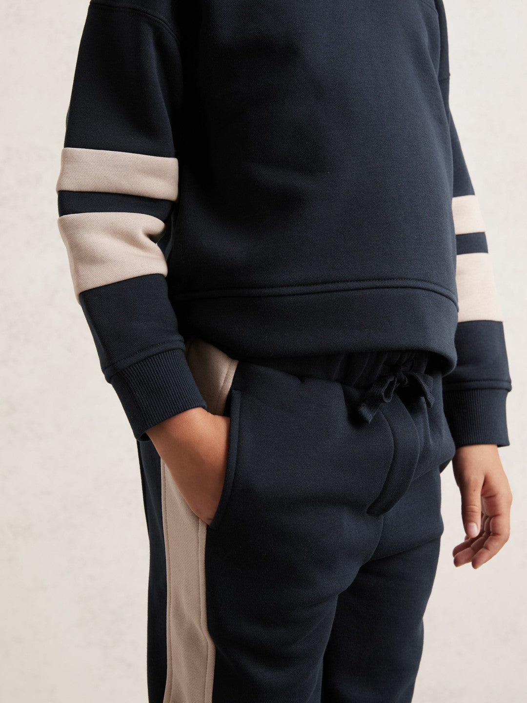 Reiss Cotton-Blend Joggers and Hoodie Set in Navy
