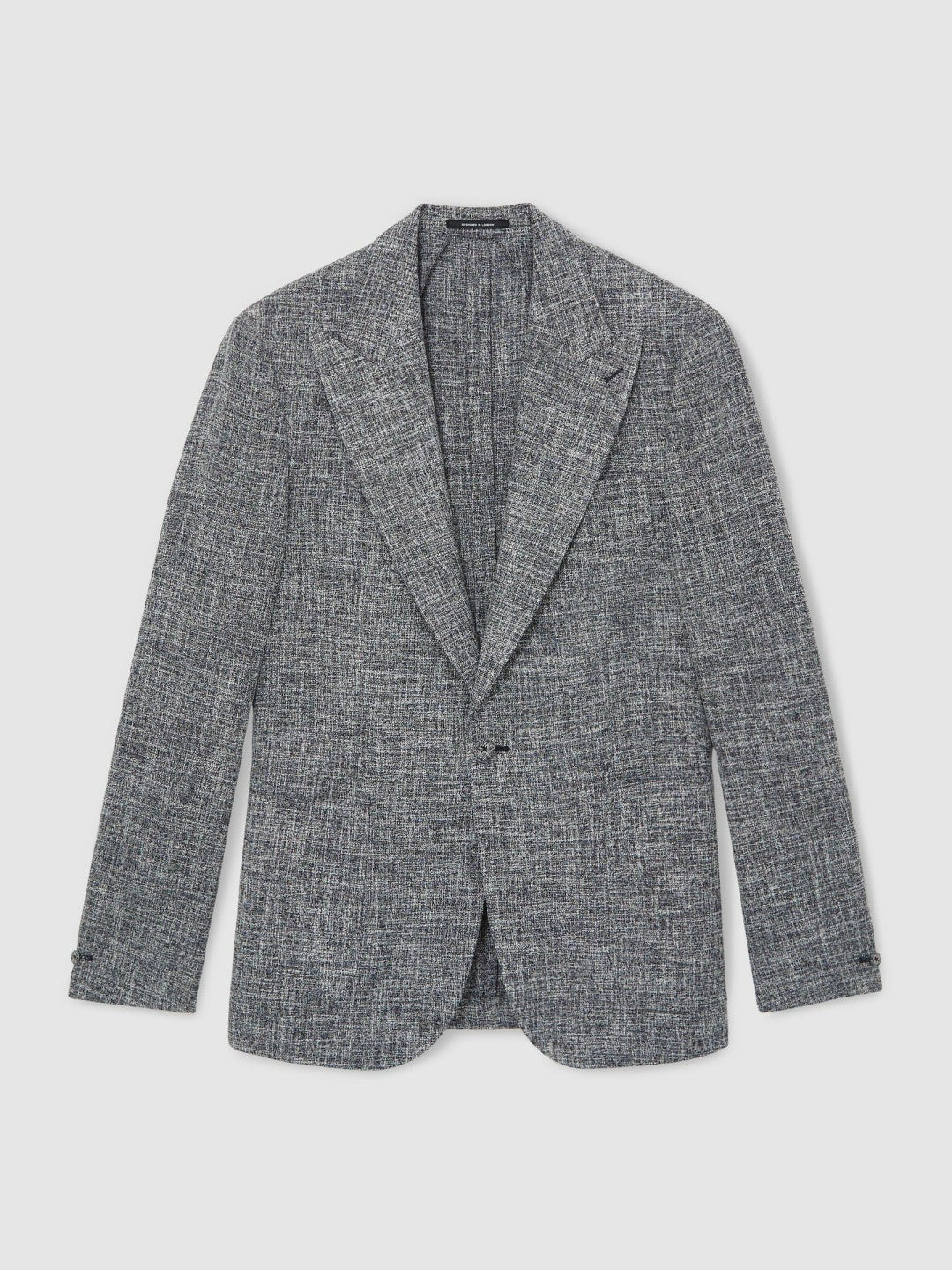 Reiss Single-Breasted Textured Mélange Blazer Slim-Fit in Navy Melange