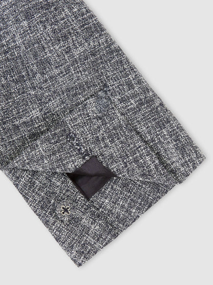 Reiss Single-Breasted Textured Mélange Blazer Slim-Fit in Navy Melange