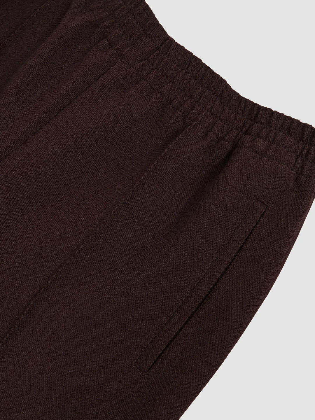 Reiss Petite Wide Leg Elasticated Waist Trousers in Burgundy