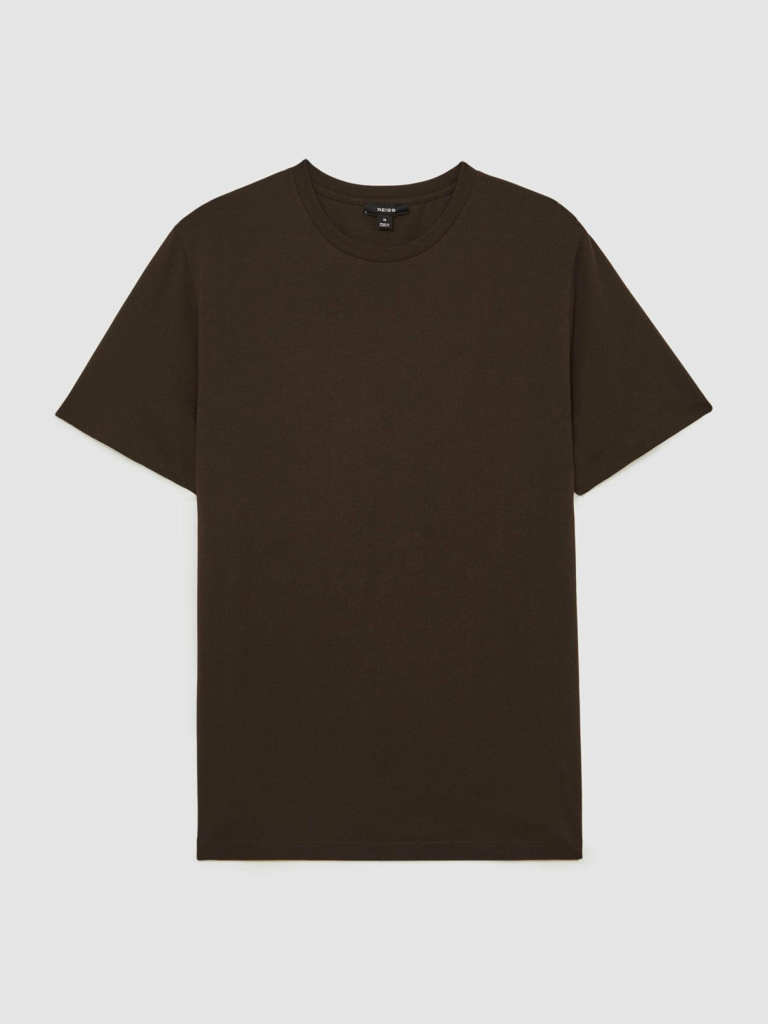Reiss Cotton Crew Neck T-Shirt in Coco Brown