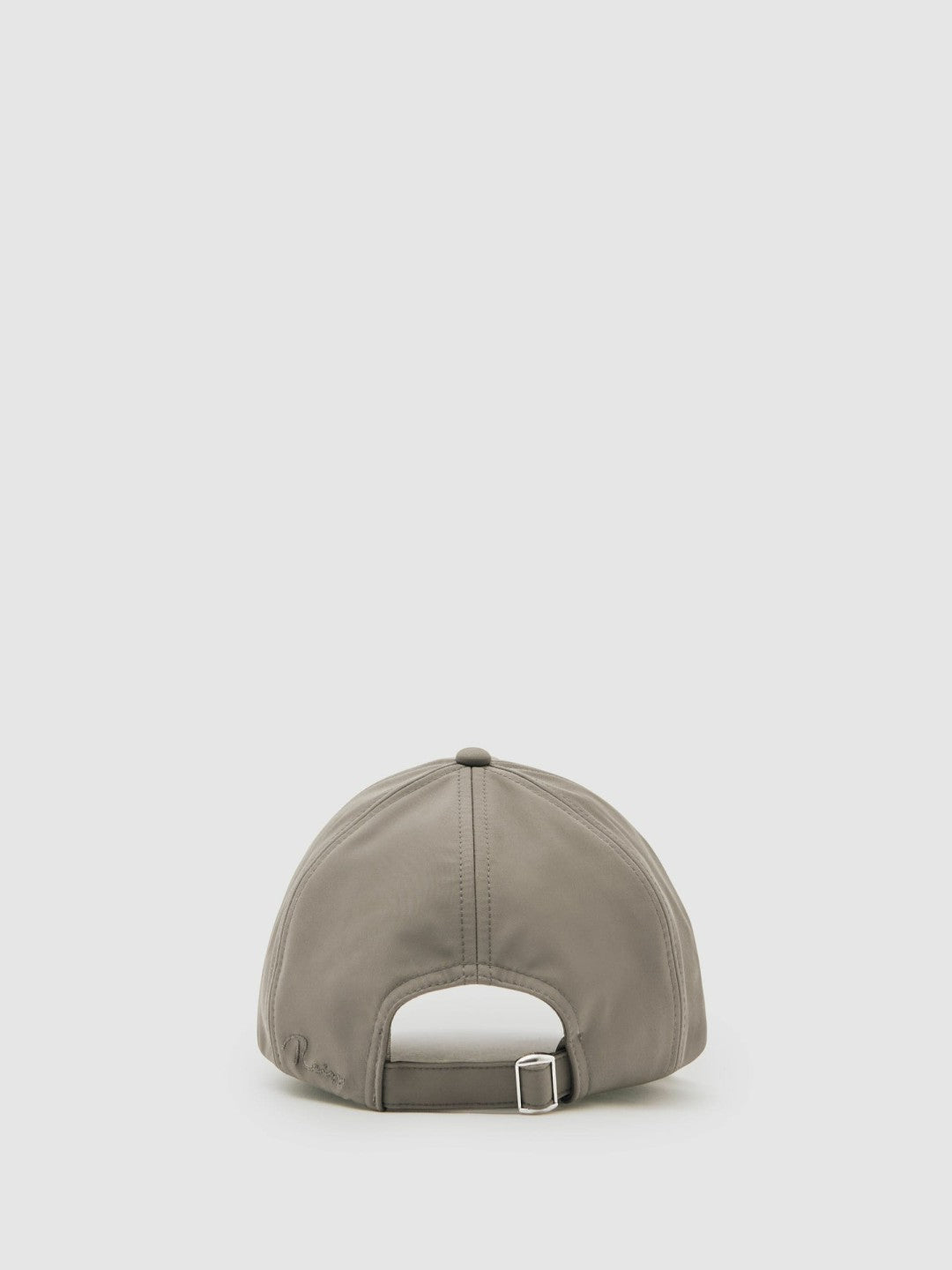 Reiss Embroidered Logo Tech Baseball Cap in Mushroom Brown