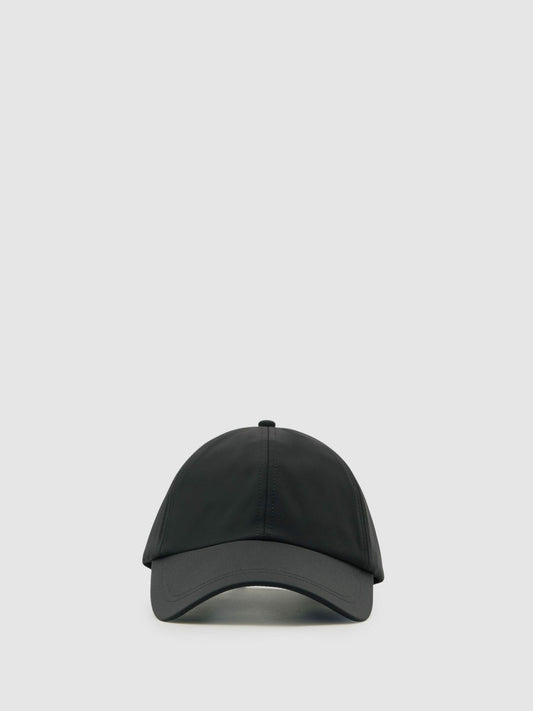 Reiss Embroidered Logo Tech Baseball Cap in Black