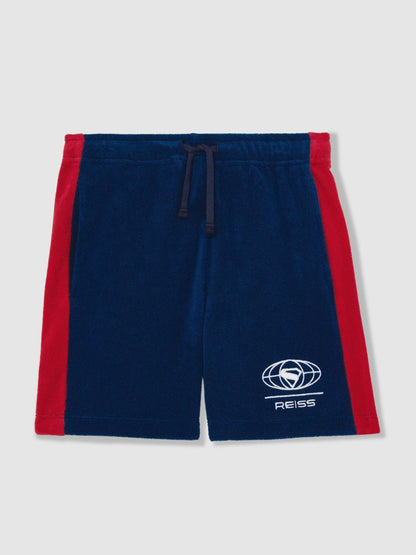 Reiss 9-13 yrs Superman Towelling Shorts in Blue/Red