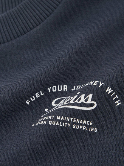 Reiss 13-14 yrs Cotton Blend Motor Cars Sweatshirt in Washed Blue