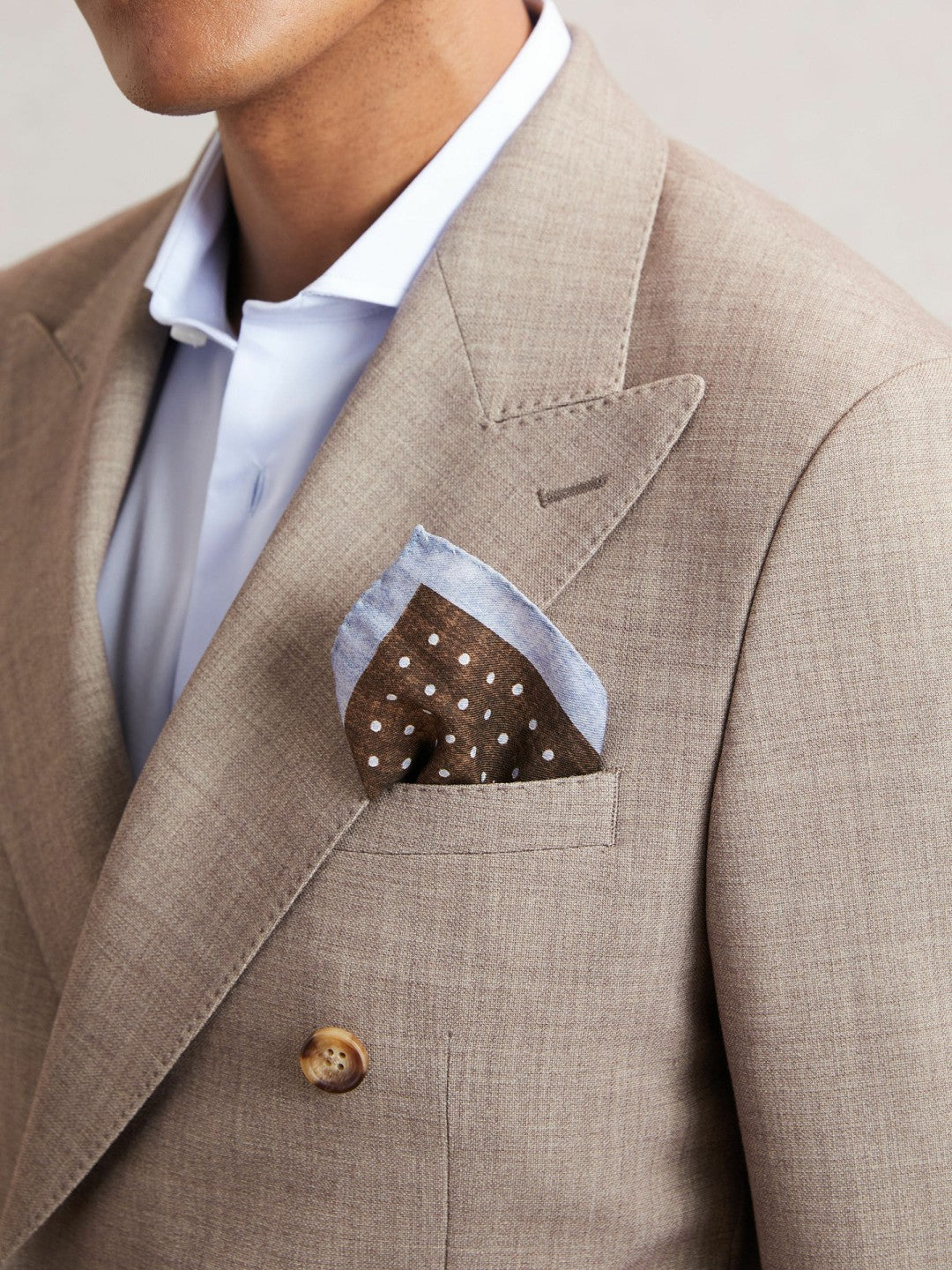 Reiss Pocket Squares in Chocolate Brown