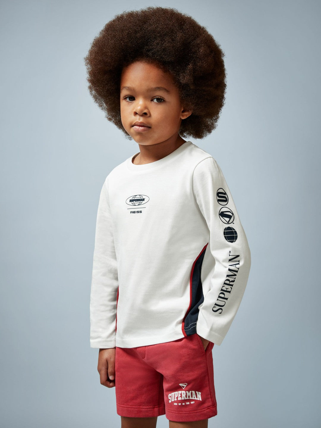 Reiss 9-13 yrs Superman Cotton Logo T-Shirt in White