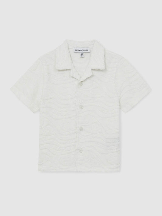Reiss 13-14 yrs SmileyWorld Wave Texture Shirt in White