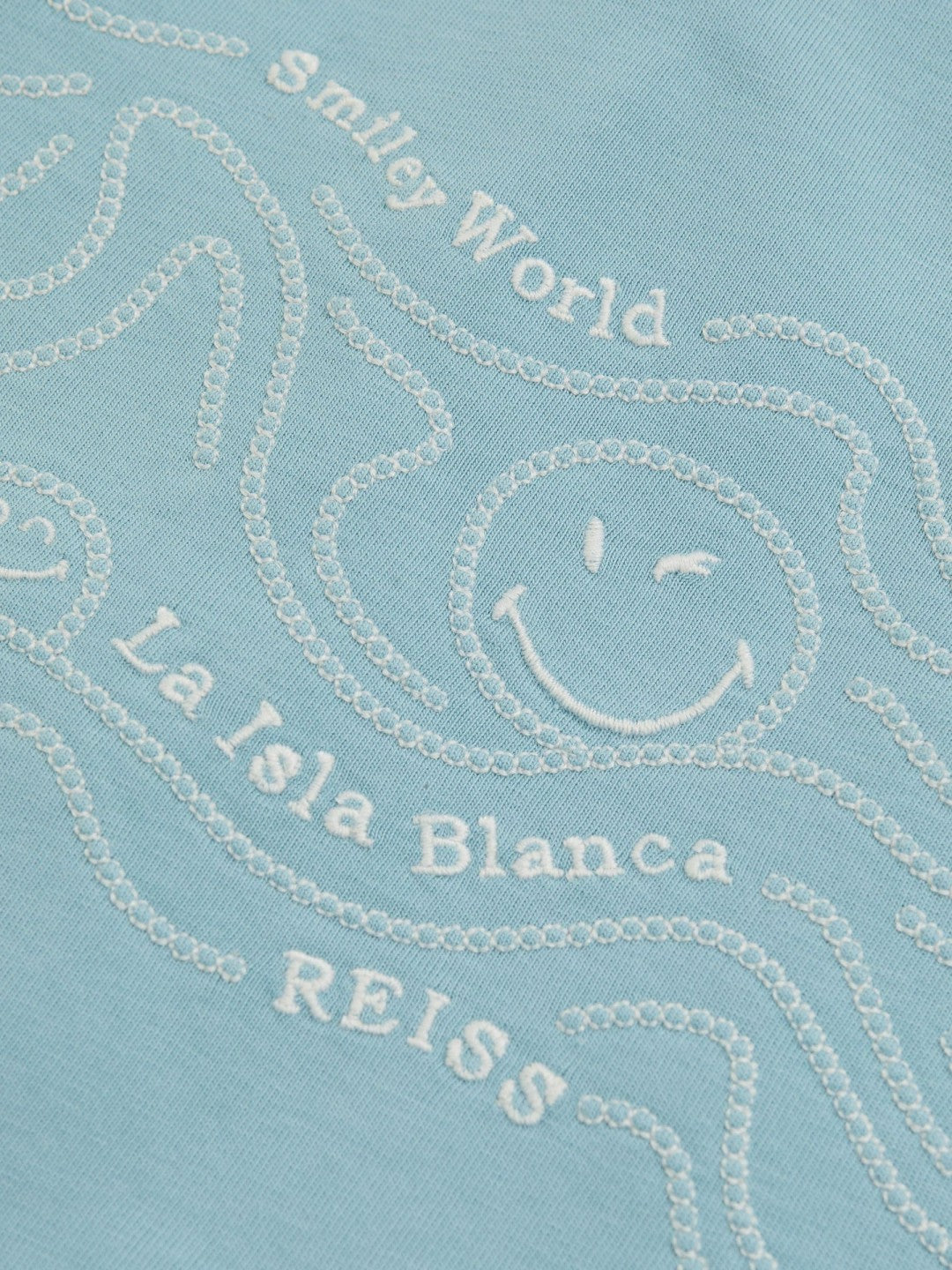 Reiss 3-9 yrs SmileyWorld Embroidered Shirt in Sky Blue