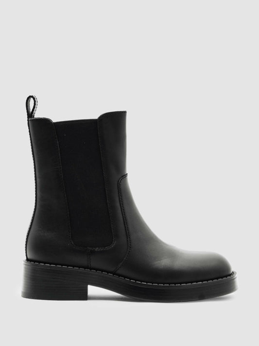 Reiss Leather Chelsea Boots in Black