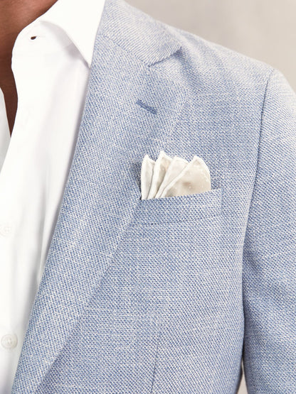 Reiss Silk Polka Dot Pocket Square in Champagne
