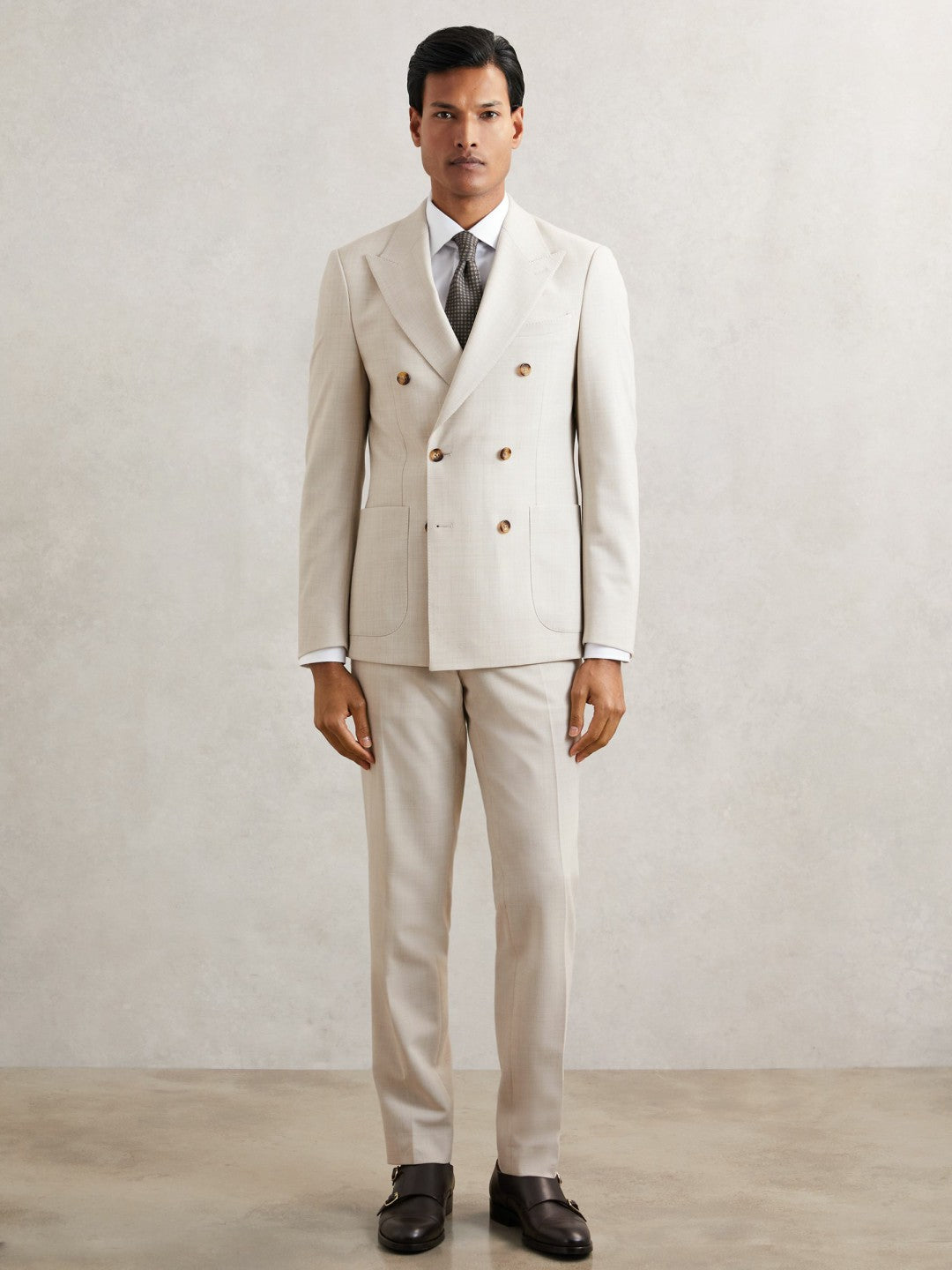 Reiss Suit Jacket in Stone