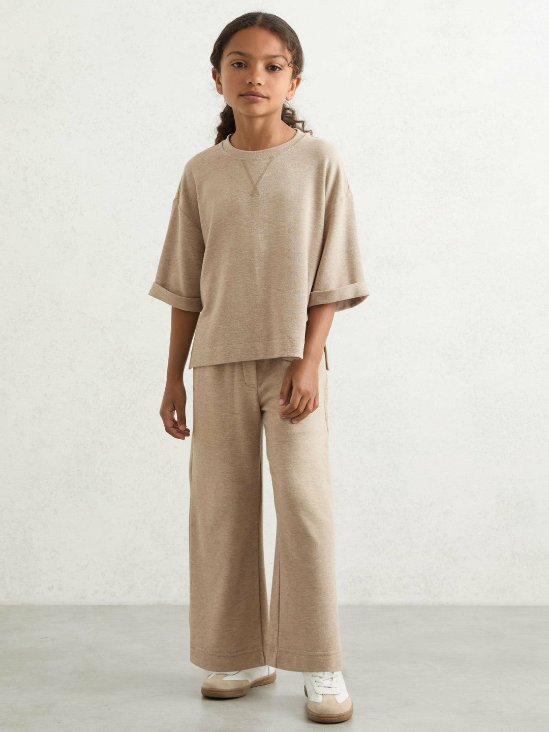 Reiss 13-14 yrs Top And Trousers Lounge Set in Oatmeal
