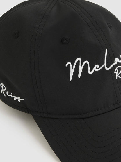 Reiss Unisex Fit McLaren Racing Logo Embroidered Cap in Black