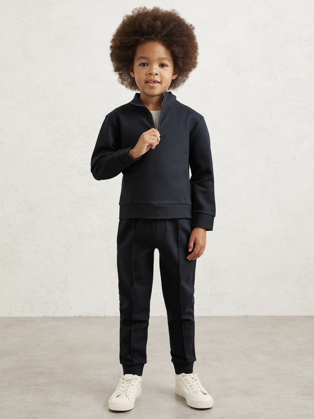 Reiss 9-13 yrs Interlock Sweatshirt and Trousers Set in Navy Blue
