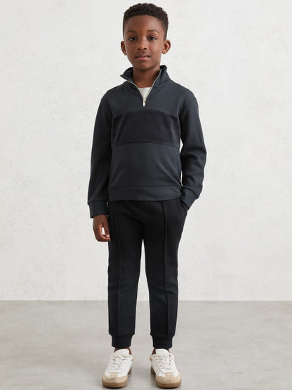 Reiss 13-14 yrs Interlock Drawstring Joggers in Navy Blue