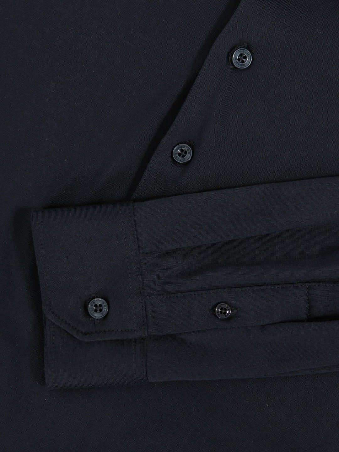 Reiss Cotton-Jersey Long Sleeve Polo Shirt in Navy