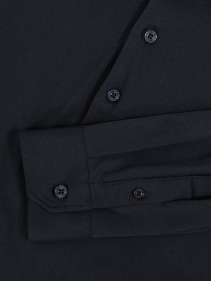 Reiss Cotton-Jersey Long Sleeve Polo Shirt in Navy