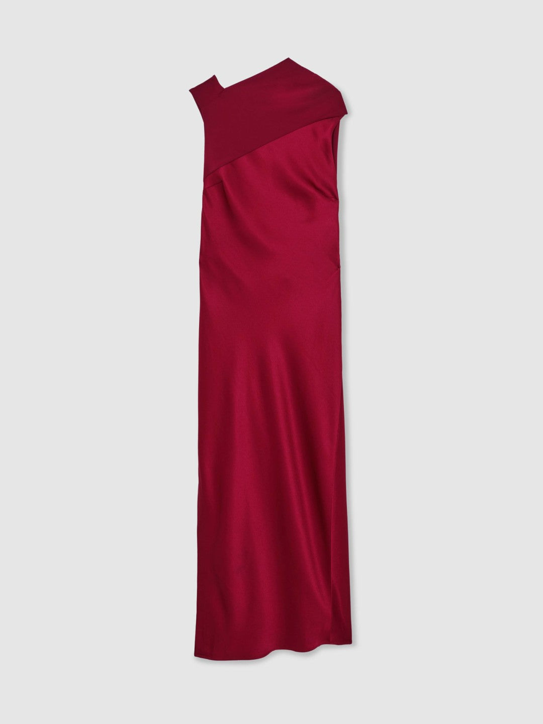 Reiss Back Detail Midi Dress in Red