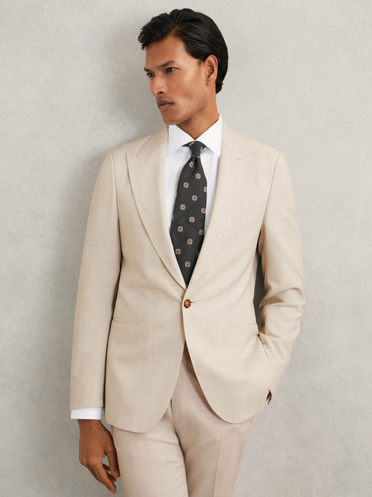 Reiss Suit Jacket in Stone